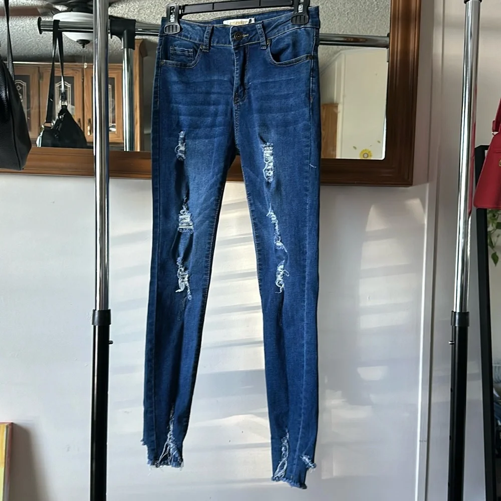 Blue Ripped Jeans - Picture 1 of 5